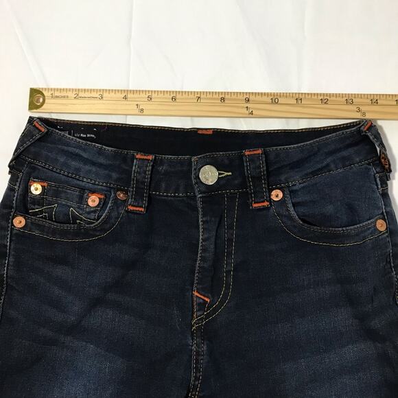 True Religion womens 28 Jennie curvy mid rise skinny dark wash jeans stretchy - Picture 5 of 12